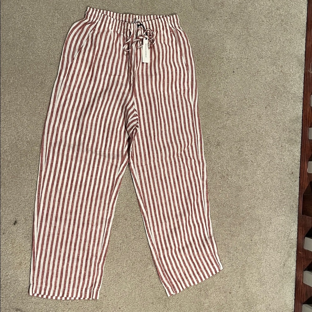 BANANA REPUBLIC LINEN PULL-ON ANKLE PANT NWT SIZE XS